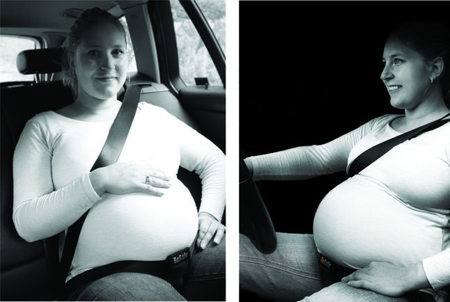 Kobieta w ciąży powinna dla bezpieczeństwa własnego i dziecka zapinać pas na każdym miejscu w samochodzie, również z tyłu