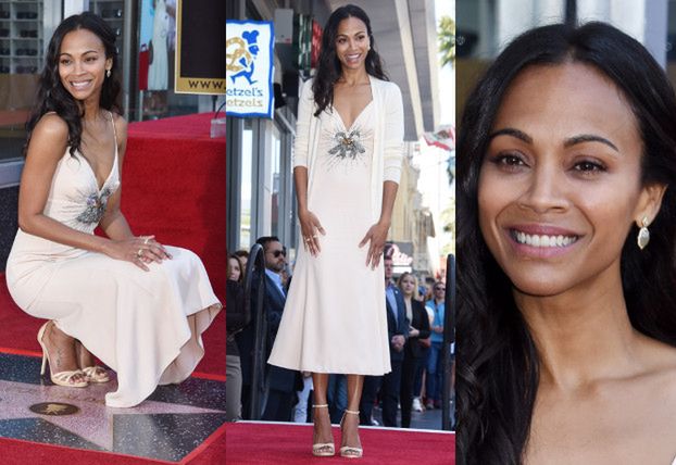 Zoe Saldana odkrywa swoją gwiazdę w Alei Sław