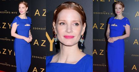 Biust Jessiki Chastain, Piotr Stramowski i Magda Lamparska na premierze "Azylu" (ZDJĘCIA)