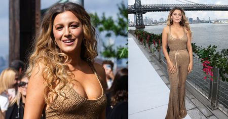 Blake Lively zachwyca talią i dekoltem w kombinezonie z lat 70. Aktorka niedawno została mamą PO RAZ CZWARTY (ZDJĘCIA)