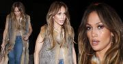 Jennifer Lopez idzie do restauracji w futrzanej kamizelce (ZDJĘCIA)