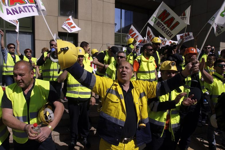 Protest górników w Atenach. Pierwszy raz mają dość rządu