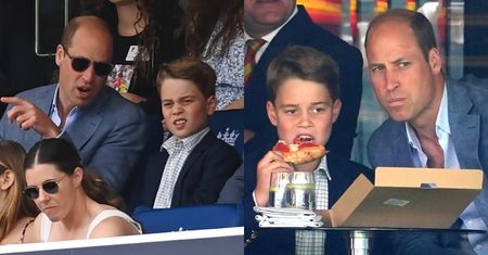 Męskie wyjście księcia Williama ze starszym synem. Książę George zajadał się pizzą. Uroczy jak Louis? (ZDJĘCIA)