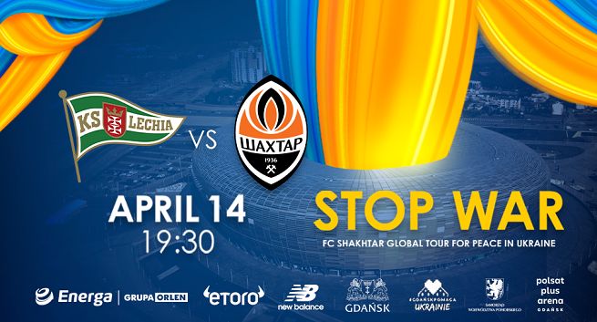Lechia Gdańsk kontra Szachtar Donieck w charytatywnym meczu, dochód na akcję Gdańsk Pomaga Ukrainie