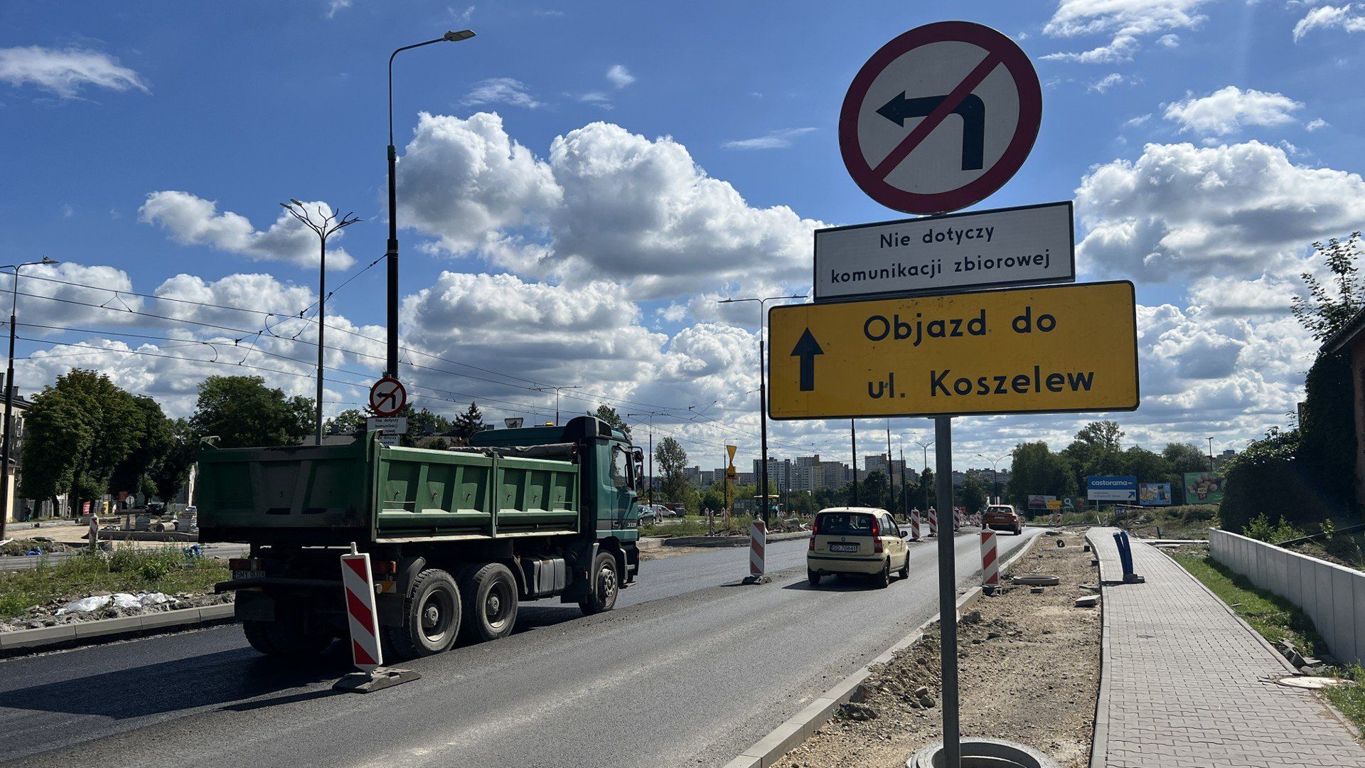 Przebudowa DW910 oraz słynnej "nerki" w Będzinie wkraczają w decydującą fazę