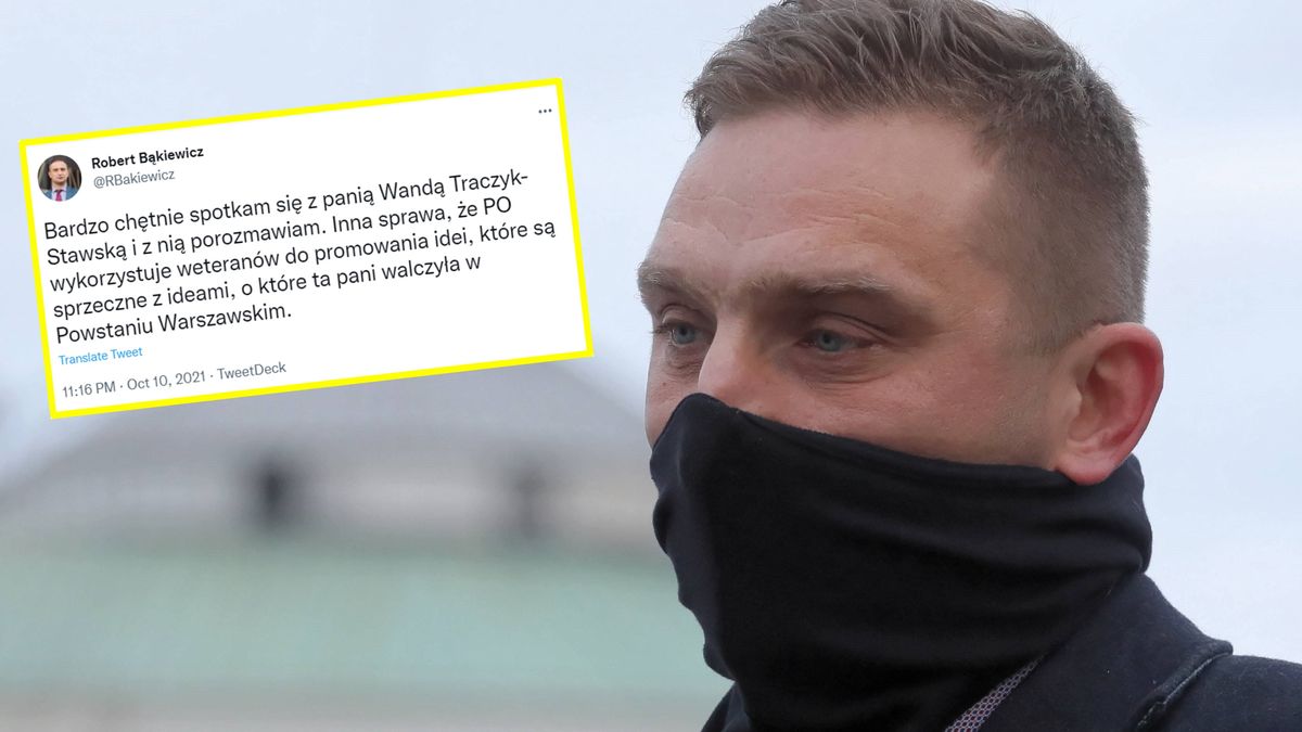 Robert Bąkiewicz zwrócił się do Wandy Traczyk-Stawskiej