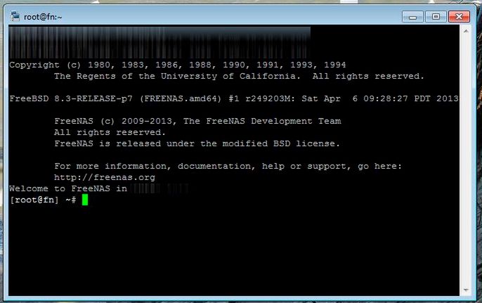 FreeNas i konsola cz.1