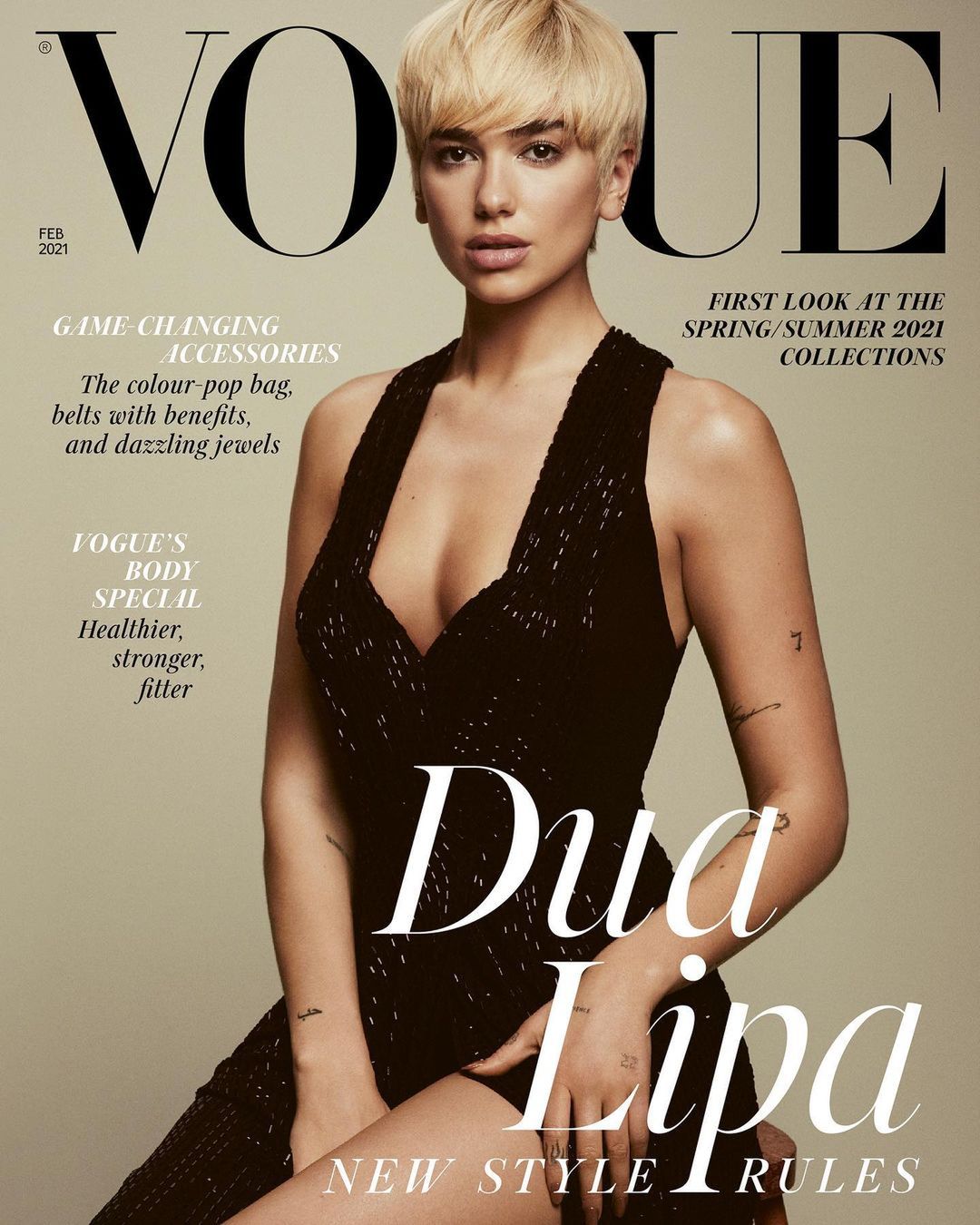 Dua Lipa w krótkich blond włosach – VOGUE 2021