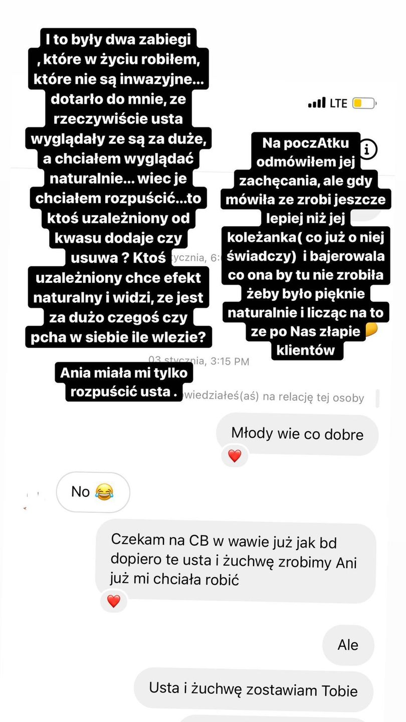 Paweł z "Love Island" odpowiada kosmetolog