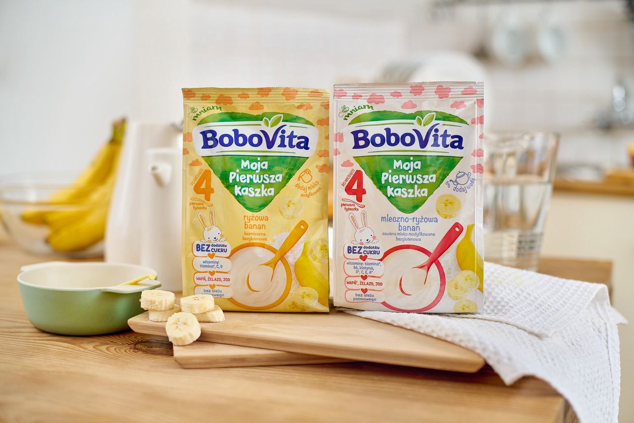 BoboVita Moja pierwsza kaszka – pyszny i łagodny smak bez dodatku cukru w sam raz na pierwsze mniam!
