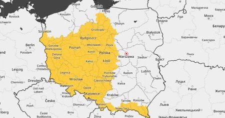 Ostrzeżenie meteorologiczne dla naszego regionu