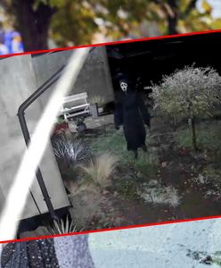 Tajemniczy gość w masce „Krzyku” straszy mieszkańców Serocka