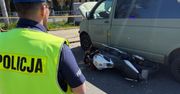 Tarnowskie Góry: Motocyklista omijał auta na skrzyżowaniu, wjechał w bok busa. Lądował śmigłowiec LPR