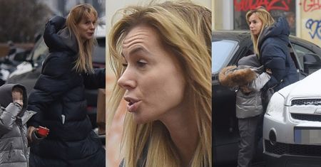 Rozczochrana Izabela Janachowska z synkiem zajeżdżają na lody w SUPERBRYCE za DWA MILIONY (ZDJĘCIA)