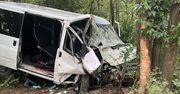 Dziewięć osób rannych po zderzeniu busa z ciągnikiem. Kierujący fordem 19-latek nie miał uprawnień