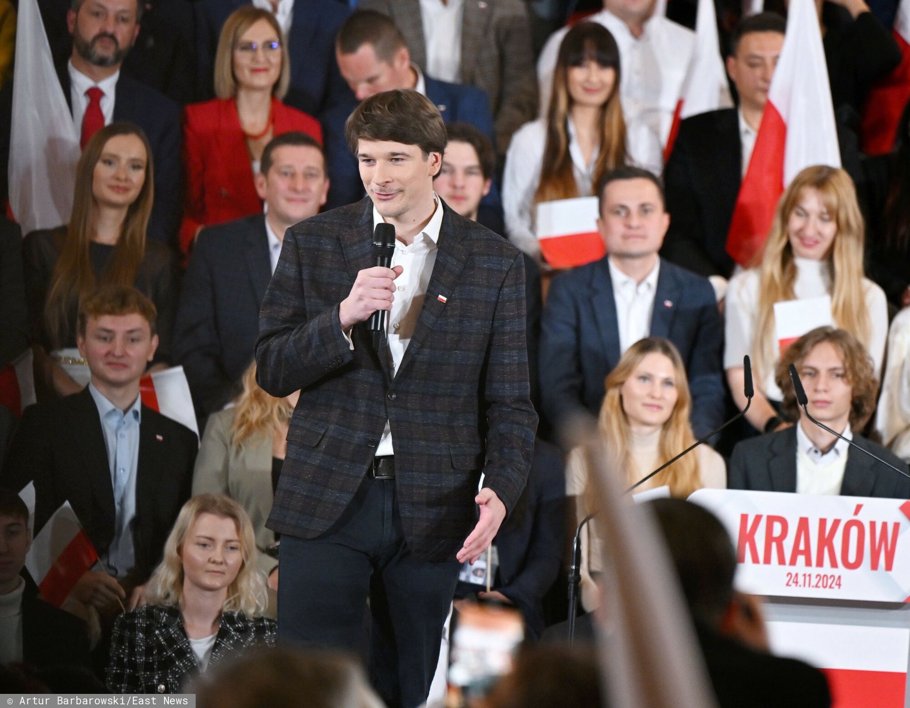 Syn Karola Nawrockiego przemówił podczas konwencji PiS