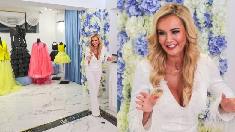 Monika Chwajoł na otwarciu butiku w Krakowie