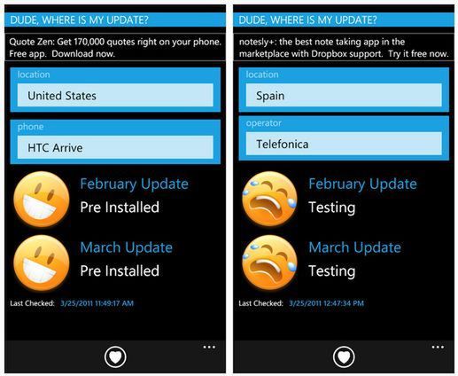 Dude, where is my update? - szybkie sprawdzanie stanu aktualizacji WP7