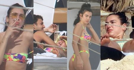 Naturalna Dua Lipa stroi miny na meksykańskich wakacjach z Anwarem Hadidem (ZDJĘCIA)