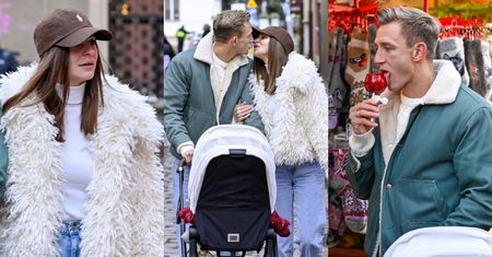 Jakub i Paulina Rzeźniczakowie poczuli magię świąt: publiczne czułości, spacer z córką, wizyta na jarmarku
