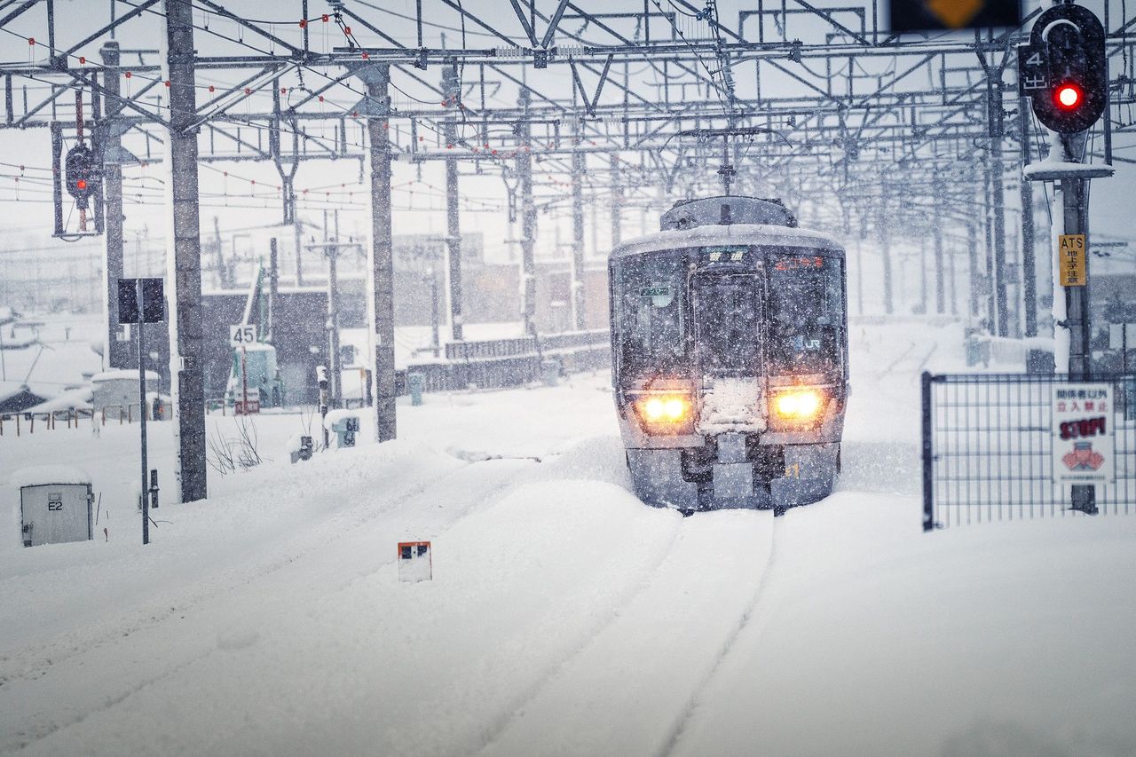 Train breakdown in Norway. The causes are still unknown