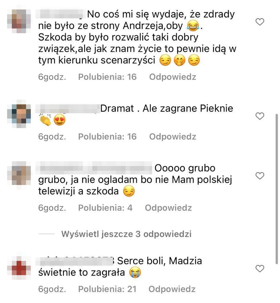 Komentarze fanów "M jak Miłość"