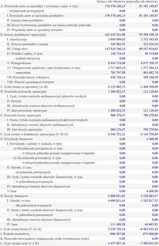 Wyniki finansowe Erli