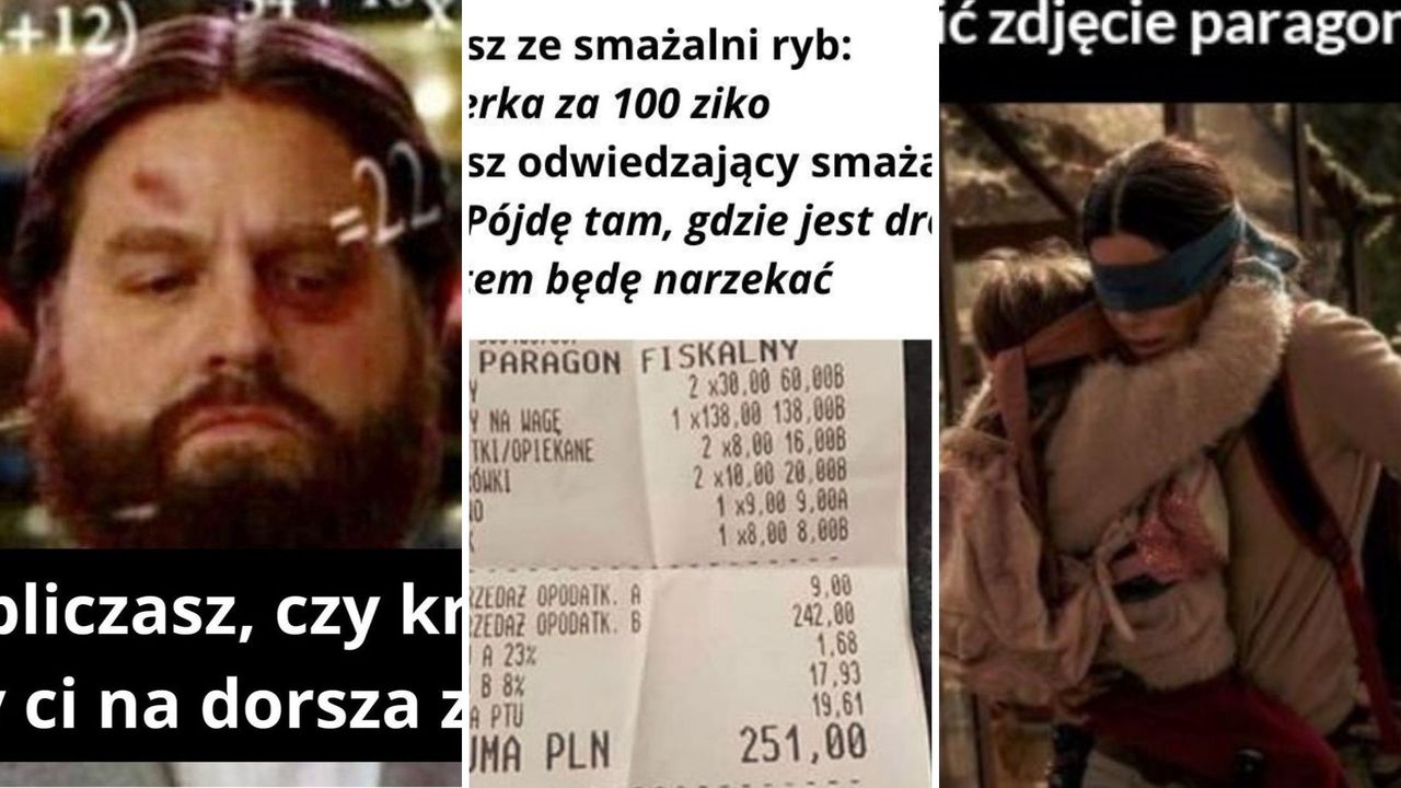 Memy o paragonach grozy zalewają Internet