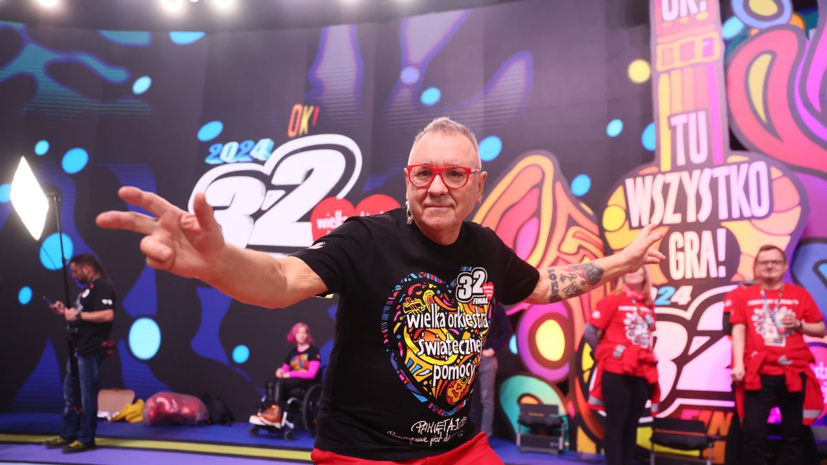 Jerzy Owsiak podczas 32. Finału Wielkiej Orkiestry Świątecznej Pomocy