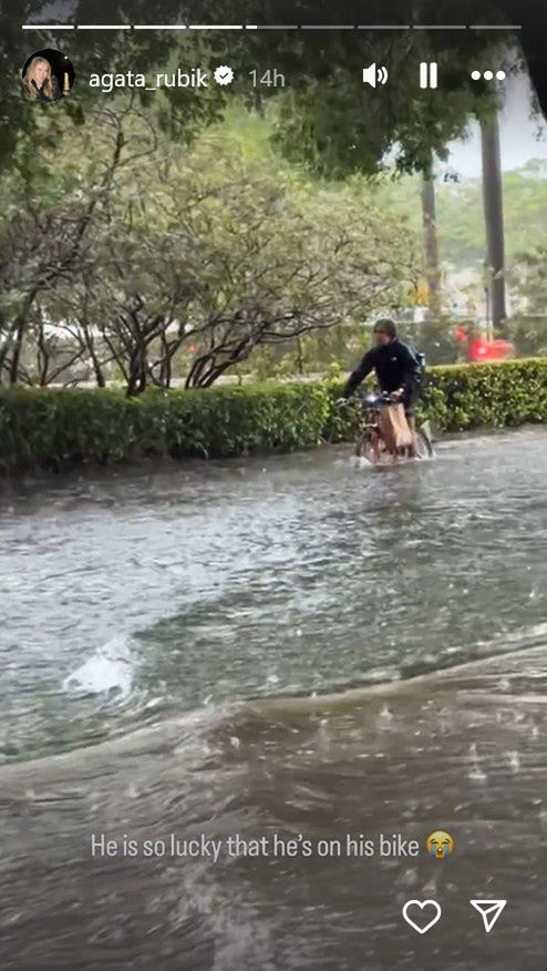 Agata Rubik pokazała powódź w Miami