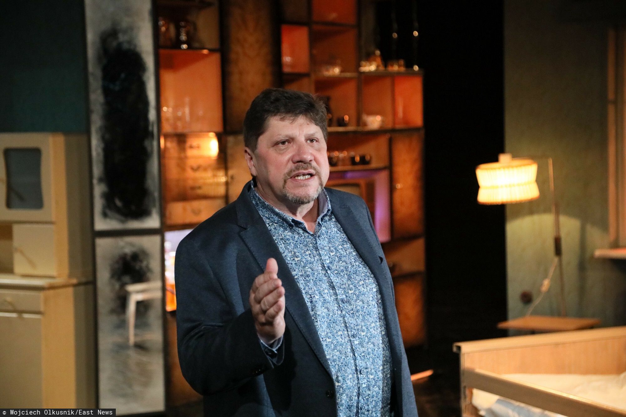 Byk Szczepana Twardocha w Teatrze StudioFot. Wojciech Olkusnik/East News, Warszawa, 15.03.2022. Teatr Studio. Proba medialna spektaklu "Byk" na podstawie tekstu Szczepana Twardocha.
N/z: rezyser/obsada Robert TalarczykWojciech Olkusnik