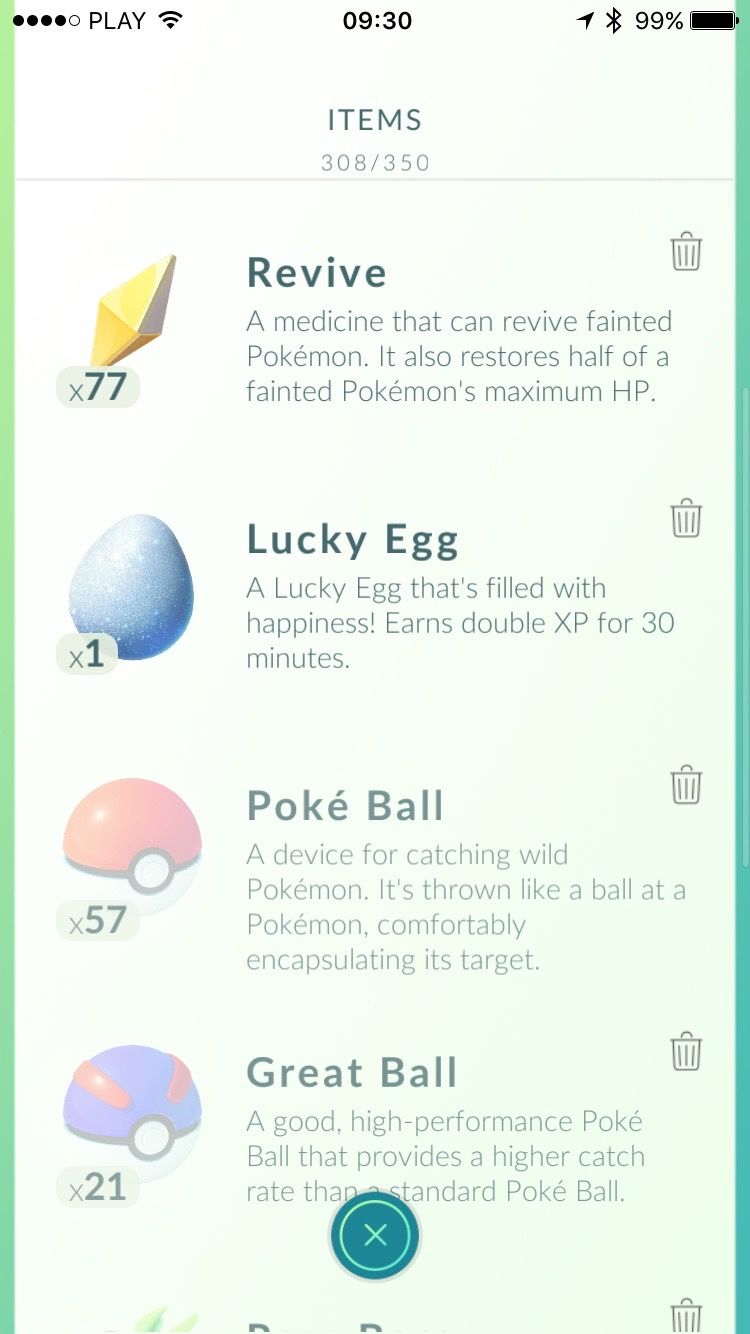 Pokemon Go - items