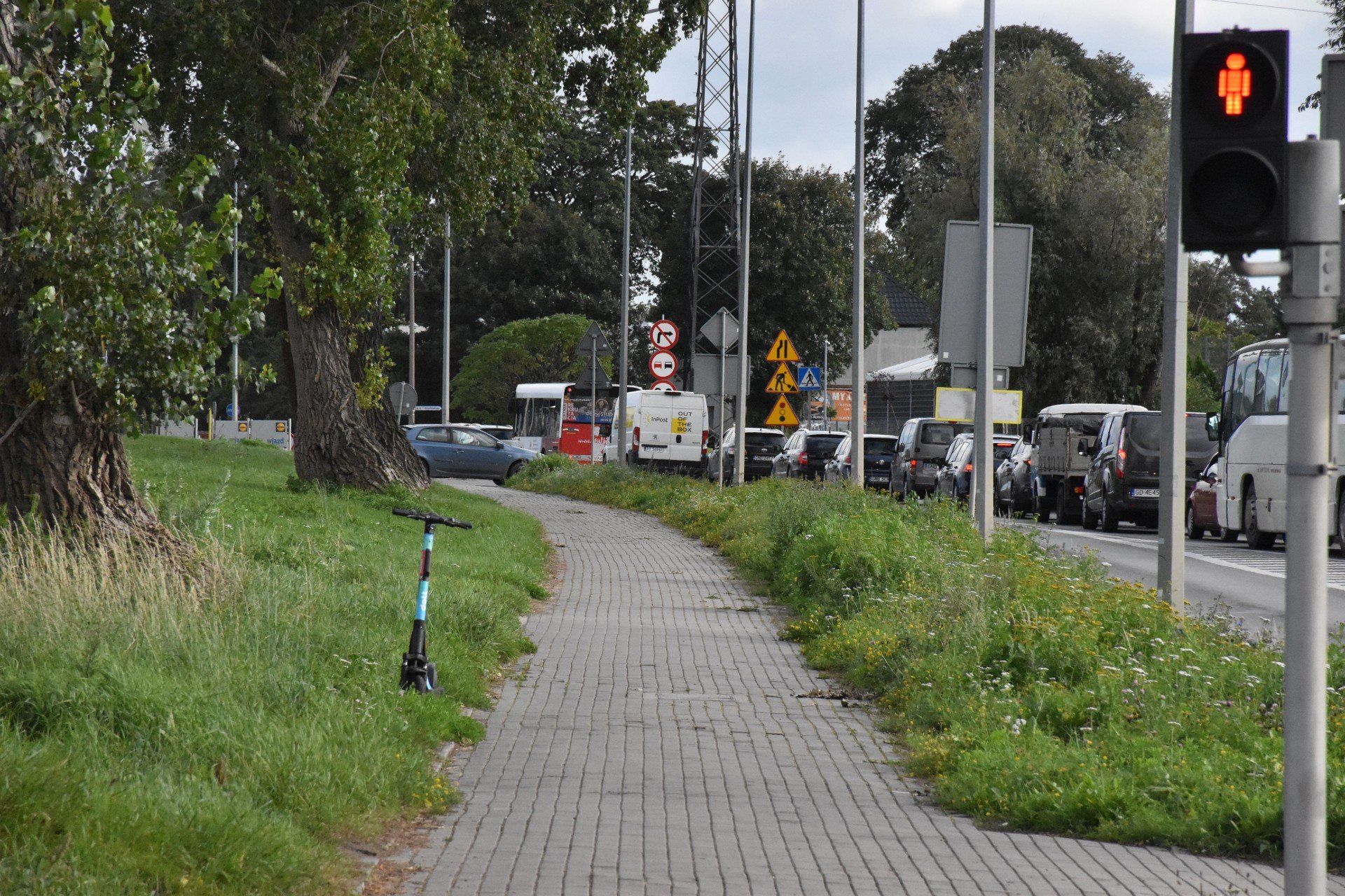Korki na ulicach Malborka. Powodem przebudowa skrzyżowania