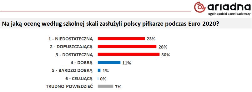 Polacy wystawili piłkarzom reprezentującym ich kraj na Euro 2020 surową ocenę 