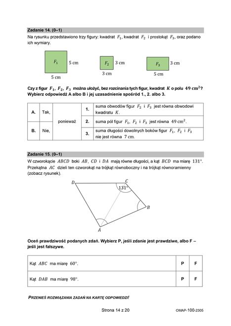 Egzamin ósmoklasisty 2023. Arkusze CKE z matematyki