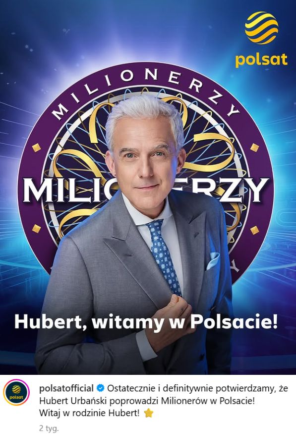 Hubert Urbański w "Milionerach" Polsatu