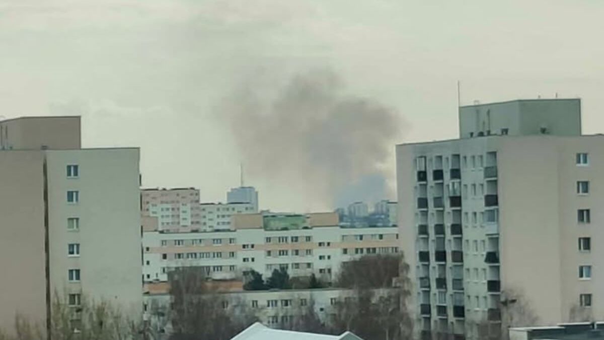 Pożar traw przy ul. Wyżynnej