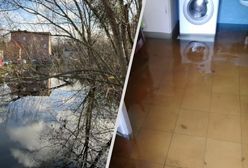 Alarm powodziowy. Woda wdziera się na posesje, układają worki