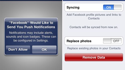 Facebook dla iPhone'a z obsługą powiadomień Push 1