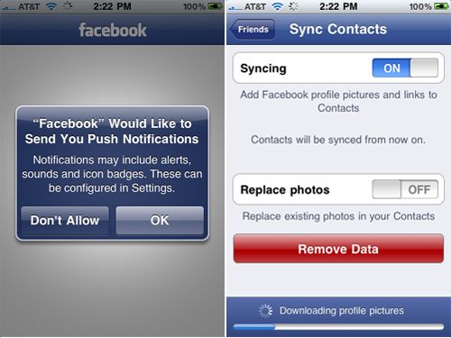 Facebook dla iPhone'a z obsługą powiadomień Push