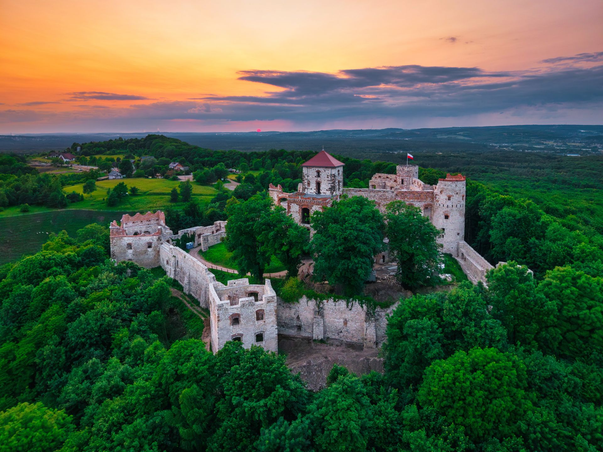 Tenczyn Castle in Rudno. Eagles Nests Trail. Poland
castle, ruins, tenczyn, rudno, old, landmark, jura, highland, sunset, sunrise, setting, sun, sky, castle, jurrasic, poland, travel, walls, medieval, eagle, nest, trail, europe, tourism, landscape, hill, outdoor, stone, ancient, krakow, nature, sky,  limestone, rock, building, scenic, summer, polish, nature, upland, orange, drone, cracow, aerial, view, castle, ruins, tenczyn, rudno, old, landmark, jura, highland, sunset, sunrise, setting, sun, sky, jurrasic, poland, travel, walls, medieval, eagle, nest, trail, europe, tourism, landscape, hill, outdoor, stone, ancient, krakow, nature, limestone, rock, building, scenic, summer, polish, upland, orange, drone, cracow, aerial, view