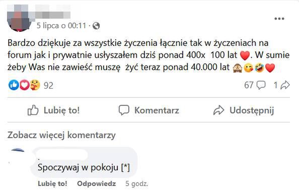 Ostatni wpis pana Marcina.