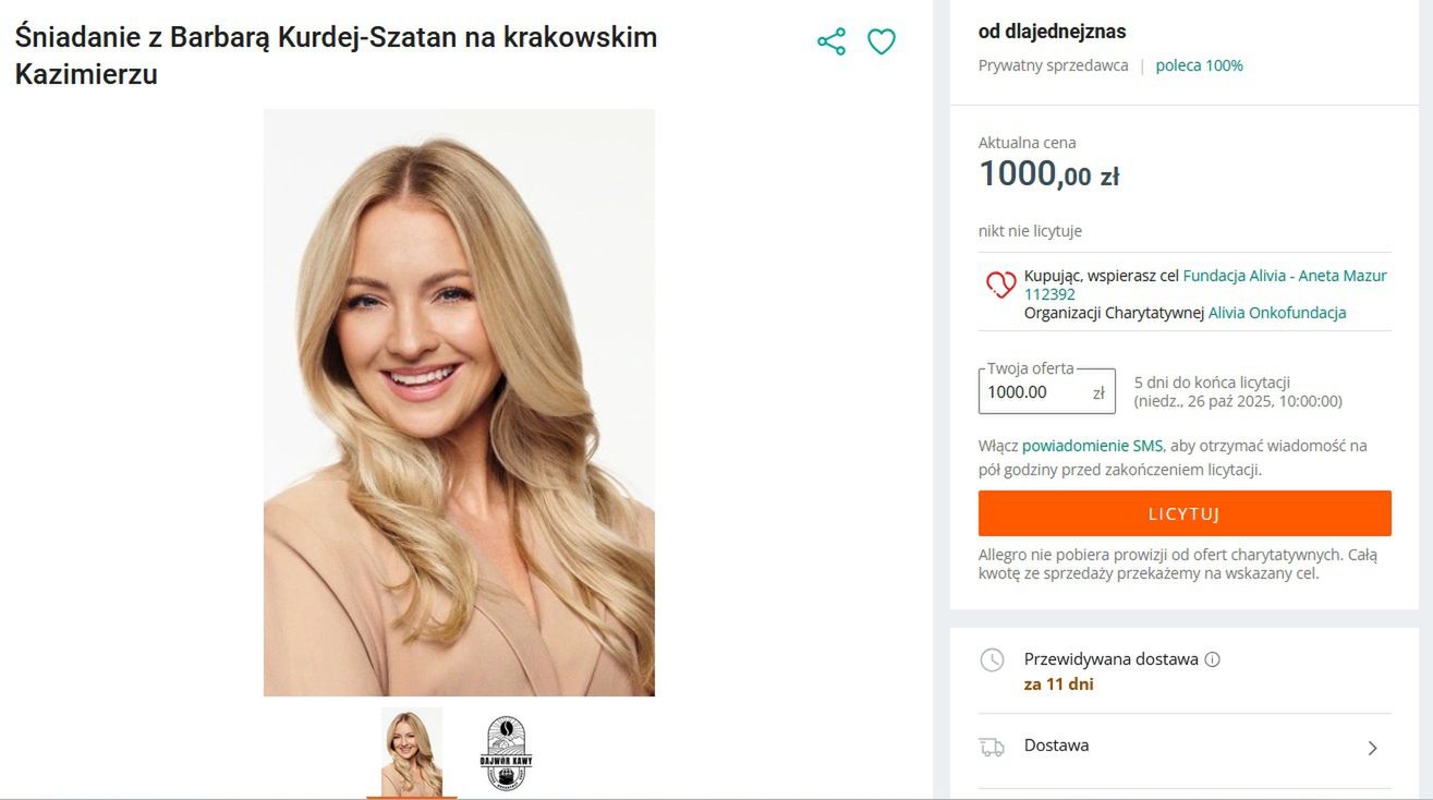 Barbara Kurdej-Szatan pomaga charytatywnie 