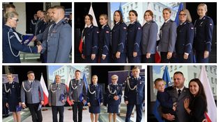 Pleszew już świętuje! Policjanci z awansami i odznaczeniami podczas Święta Policji. Tak podziękowano im za trudną służbę
