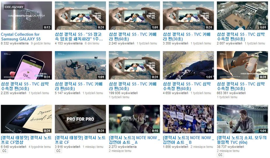 Filmy na kanale SamsungMobileKorea