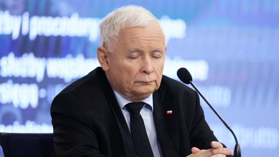 Jarosław Kaczyński na konferencji prasowej