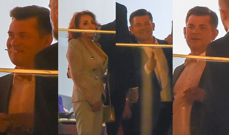 Zenon i Danuta Martyniukowie na tarasie