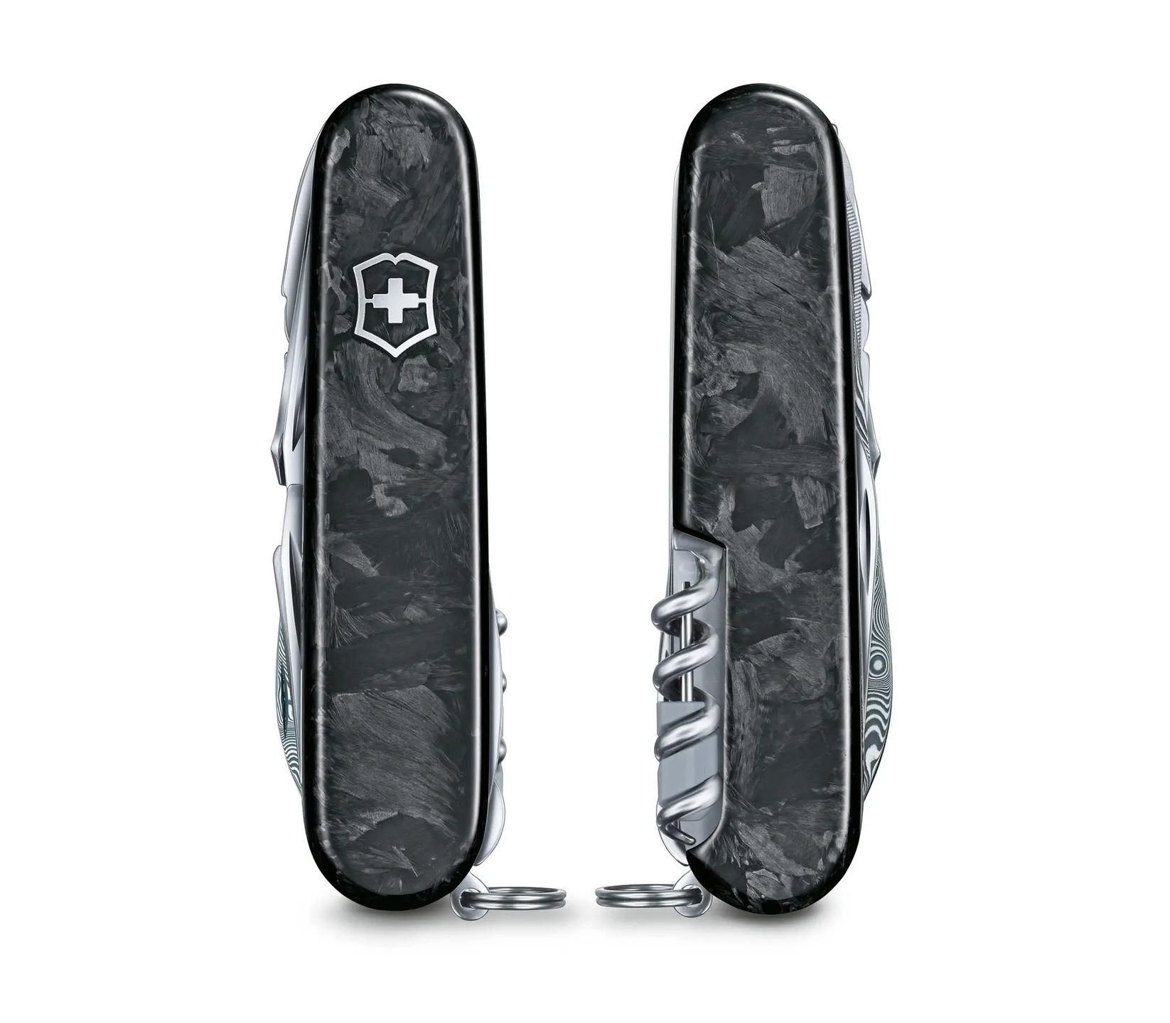 Scyzoryk Swiss Champ Damast Limited Edition 2021: damast i włókno węglowe 4