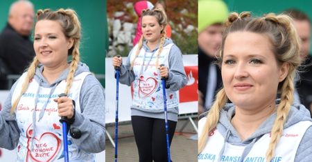 Dorodna Gosia Andrzejewicz spaceruje z kijkami (ZDJĘCIA)