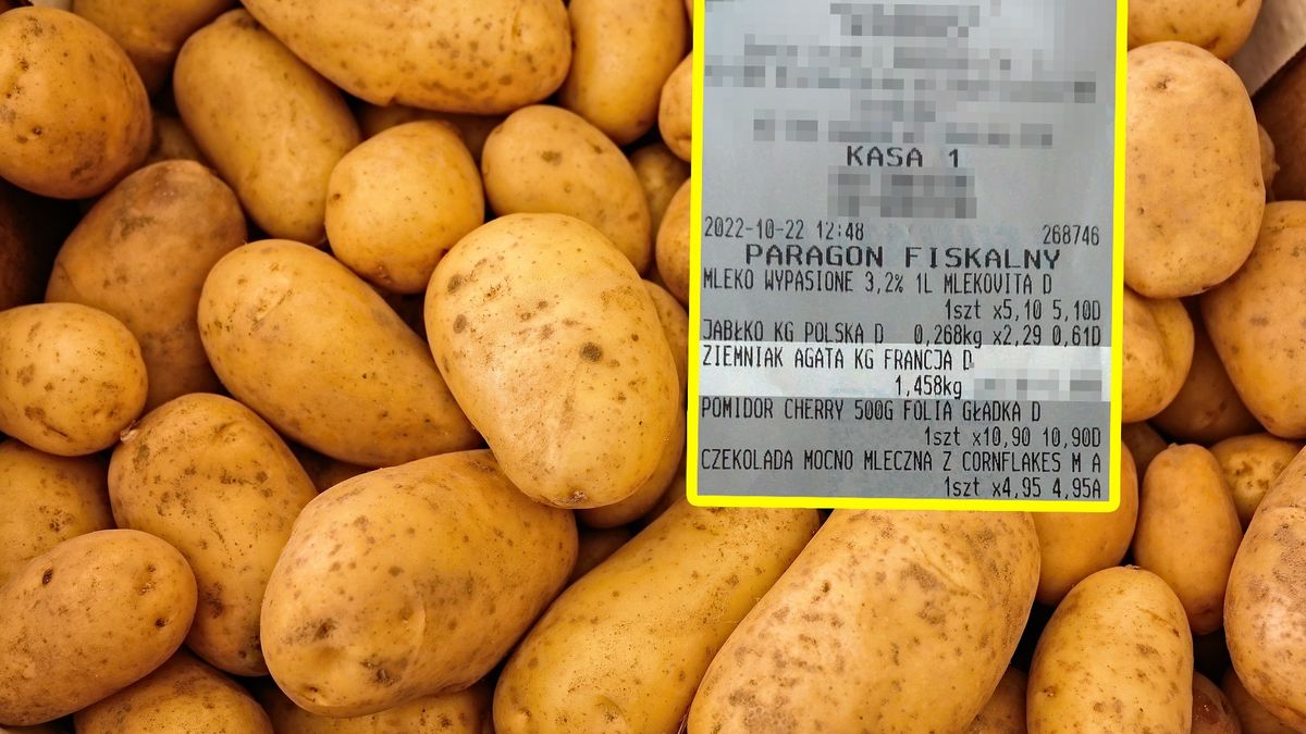 Pani Sylwia podzieliła się paragonem z supermarketu. Cena za ziemniaki powala